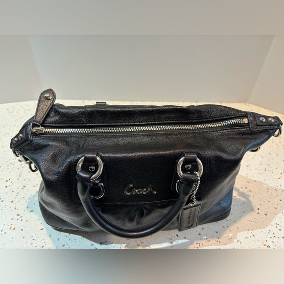 Coach Black Leather Satchel‎ or Shoulder Handbag - Picture 4 of 10